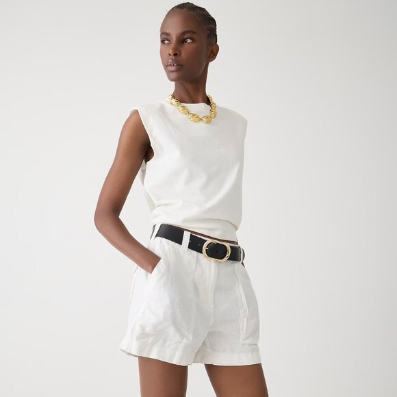 J. Crew Tops - J Crew Womens Medium Structured Muscle T-shirt in Mariner Cotton BY399 $49 1396